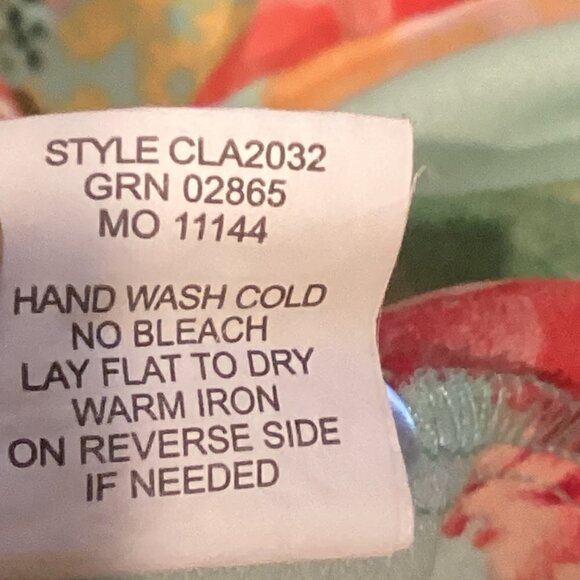 Fig & Flower Floral Button V-Neck Balloon Sleeve Top S 71i - Picture 7 of 7